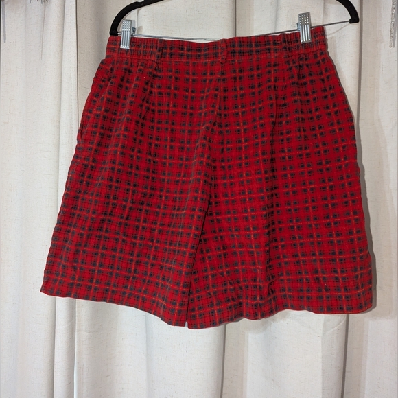 Vintage High Waisted Cotton Plaid Shorts With Belt Loops Academia Grunge - Picture 5 of 5